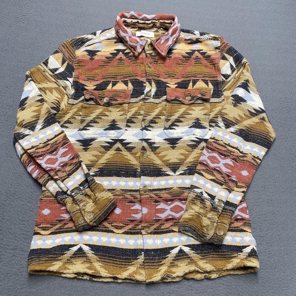 Urban Outfitters Shirt Mens Medium Multicolor Southwestern Long Sleeve Button Up